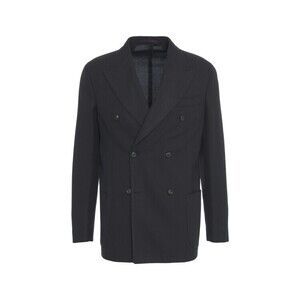 The Gigi Tailored Blue Double-Breasted Blazer With Classic Lapel - NWT